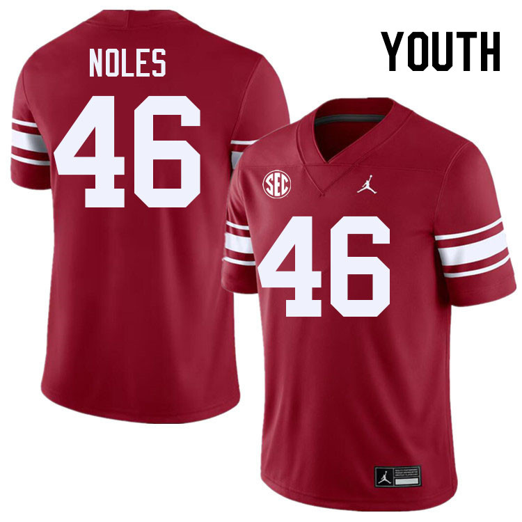 Youth #46 Dax Noles Oklahoma Sooners 2024 SEC Conference College Football Jerseys-Throwback